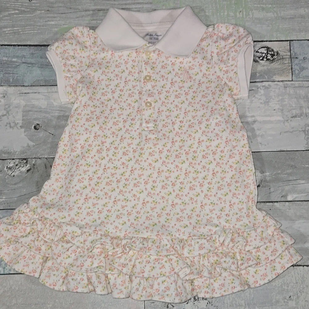 Floral Ralph Lauren Dress & Bloomer Set Size 9 Mo
